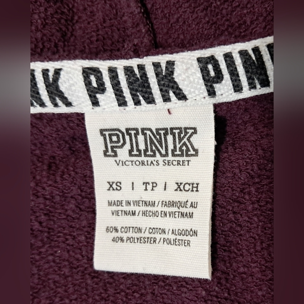 Victoria's Secret PINK Logo Colorblock Full Zip Hoodie and Joggers Set Size XS - Picture 3 of 16